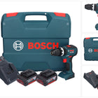 Bosch GSB 18V-55 Trapano a percussione professionale a batteria 18 V 55 Nm senza spazzole ( 0615990L7C ) + 2x batteria ricaricabile 4,0 Ah + caricabatterie + custodia