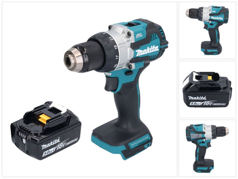 Makita DHP 489 T1 cordless impact drill 18 V 73 Nm brushless + 1x rechargeable battery 5.0 Ah - without charger