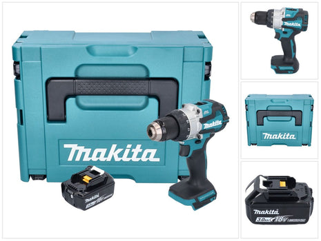 Taladro percutor inalámbrico Makita DHP 489 F1J 18 V 73 Nm sin escobillas + 1x batería 3,0 Ah + Makpac - sin cargador