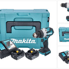Makita DHP 489 RGJ trapano a percussione a batteria 18 V 73 Nm brushless + 2x batteria ricaricabile 6,0 Ah + caricabatterie + Makpac