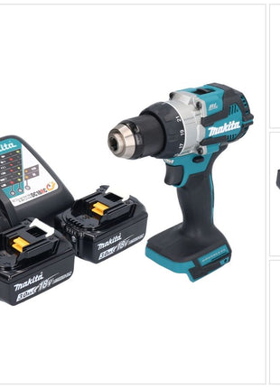 Makita DDF 489 RF perceuse/visseuse sans fil 18 V 73 Nm Brushless + 2x batterie 3,0 Ah + chargeur