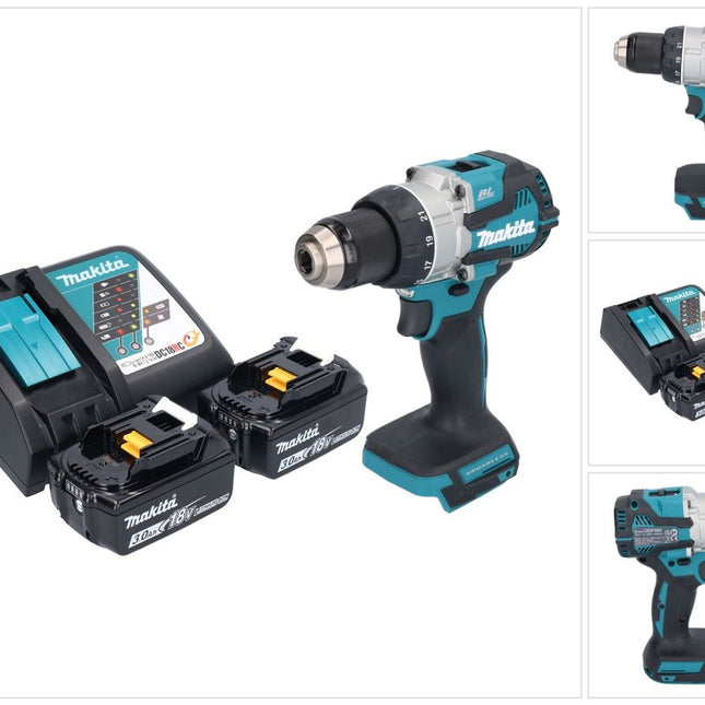 Trapano avvitatore a batteria Makita DDF 489 RF 18 V 73 Nm senza spazzole + 2x batteria ricaricabile 3,0 Ah + caricabatterie