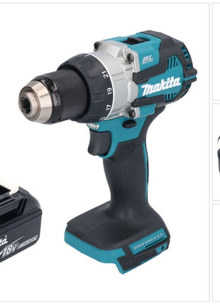 Makita DDF 489 M1 taladro atornillador inalámbrico 18 V 73 Nm sin escobillas + 1x batería 4,0 Ah - sin cargador