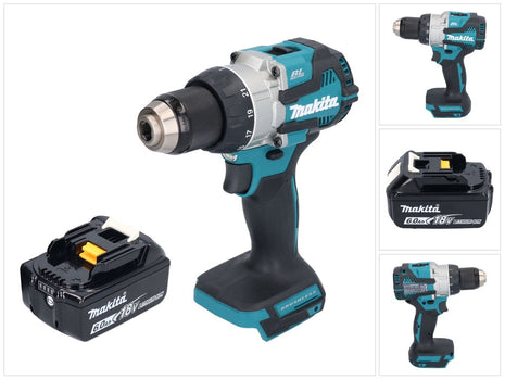 Makita DDF 489 G1 cordless drill driver 18 V 73 Nm brushless + 1x rechargeable battery 6.0 Ah - without charger