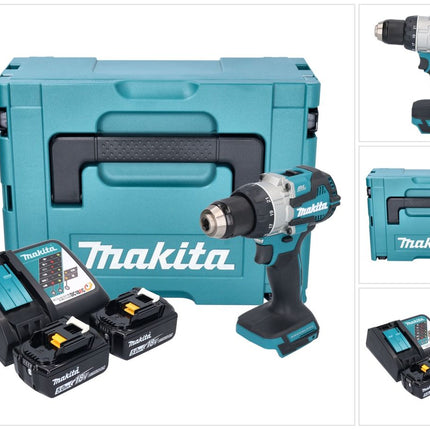 Trapano avvitatore a batteria Makita DDF 489 RTJ 18 V 73 Nm brushless + 2x batteria ricaricabile 5,0 Ah + caricabatterie + Makpac