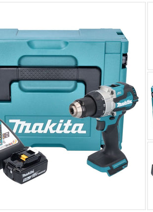 Makita DDF 489 RT1J perceuse/visseuse sans fil 18 V 73 Nm Brushless + 1x batterie 5,0 Ah + chargeur + Makpac