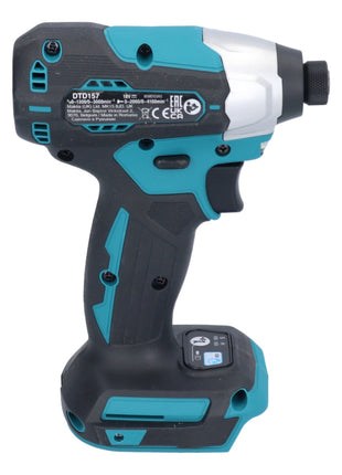 Makita DTD 157 RM1 Atornillador de impacto inalámbrico 18 V 140 Nm 1/4" sin escobillas + 1x batería 4,0 Ah + cargador