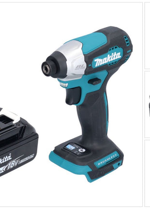 Makita DTD 157 T1 Clé à choc sans fil 18 V 140 Nm 1/4'' Brushless + 1x batterie 5,0 Ah - sans chargeur