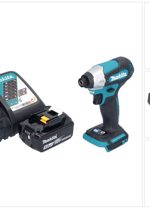 Makita DTD 157 RT1 akumulatorowy klucz udarowy 18 V 140 Nm 1/4" bezszczotkowy + 1x akumulator 5,0 Ah + ładowarka