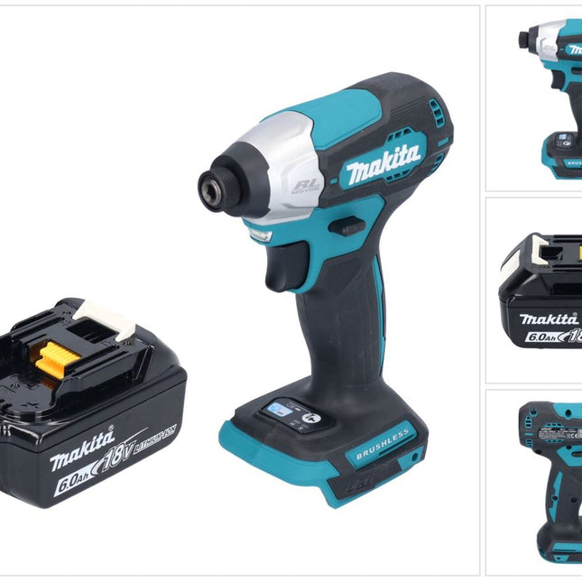 Avvitatore a impulsi a batteria Makita DTD 157 G1 18 V 140 Nm 1/4" brushless + 1x batteria ricaricabile 6,0 Ah - senza caricabatterie
