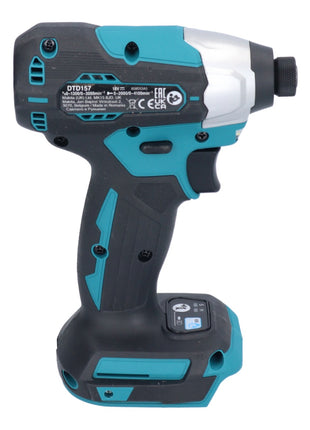 Llave de impacto a batería Makita DTD 157 RG 18 V 140 Nm 1/4" sin escobillas + 2x baterías 6,0 Ah + cargador