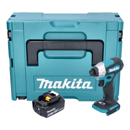 Avvitatore a impulsi a batteria Makita DTD 157 M1J 18 V 140 Nm 1/4" brushless + 1x batteria ricaricabile 4,0 Ah + Makpac - senza caricabatteria