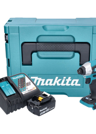 Makita DTD 157 RM1J Akku Schlagschrauber 18 V 140 Nm 1/4" Brushless + 1x Akku 4,0 Ah + Ladegerät + Makpac