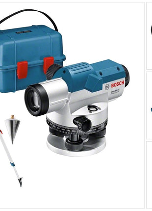 Bosch GOL 32 G Professional optisches Nivelliergerät 400 Gon 120 m IP 54 ( 06159940AY ) + Stativ BT 160 + Messstab GR 500 + Koffer