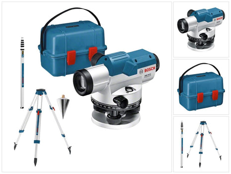 Bosch GOL 32 G Profesjonalny niwelator optyczny 400 Gon 120 m IP 54 ( 06159940AY ) + statyw BT 160 + pręt pomiarowy GR 500 + walizka