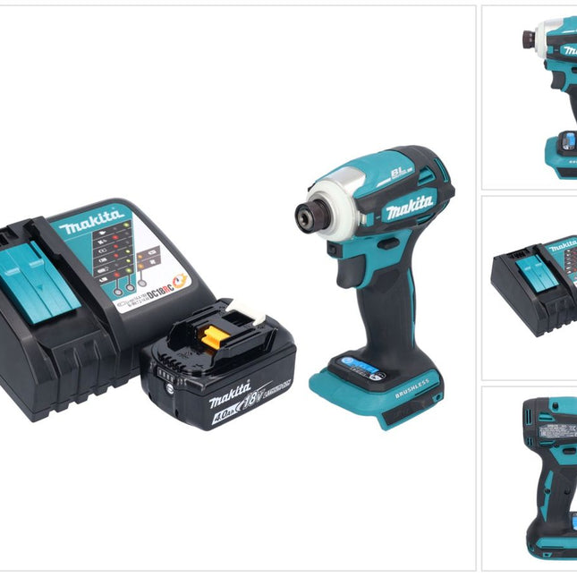 Makita DTD 172 RM1 Akku Schlagschrauber 18 V 180 Nm 1/4" Brushless + 1x Akku 4,0 Ah + Ladegerät