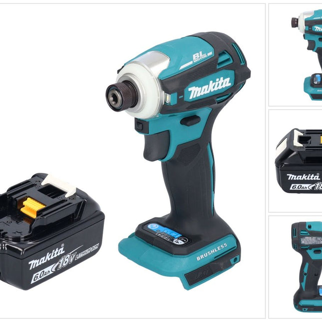 Makita DTD 172 G1 Akku Schlagschrauber 18 V 180 Nm 1/4" Brushless + 1x Akku 6,0 Ah - ohne Ladegerät
