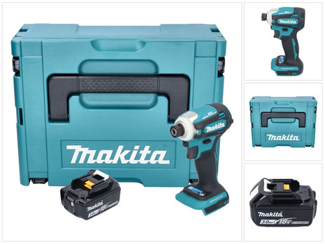 Makita DTD 172 F1J cordless impact wrench 18 V 180 Nm 1/4" brushless + 1x rechargeable battery 3.0 Ah + Makpac - without charger