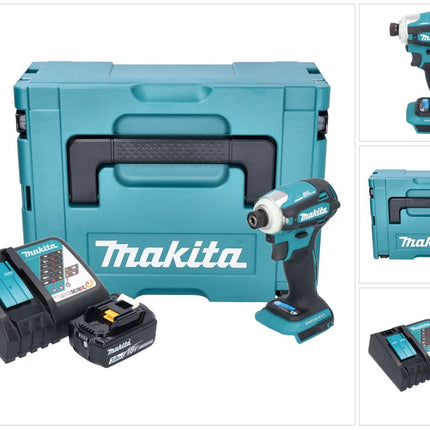 Avvitatore a impulsi a batteria Makita DTD 172 RF1J 18 V 180 Nm 1/4" brushless + 1x batteria ricaricabile 3,0 Ah + caricabatterie + Makpac
