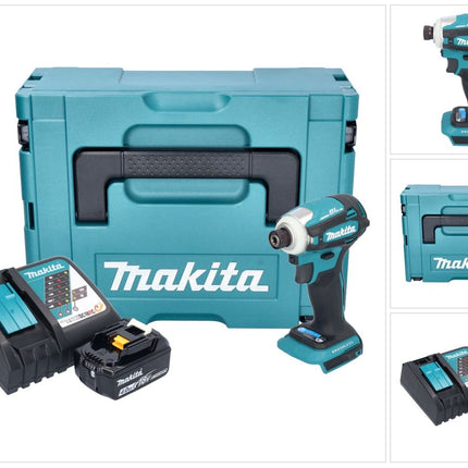 Avvitatore a impulsi a batteria Makita DTD 172 RM1J 18 V 180 Nm 1/4" brushless + 1x batteria ricaricabile 4,0 Ah + caricabatterie + Makpac