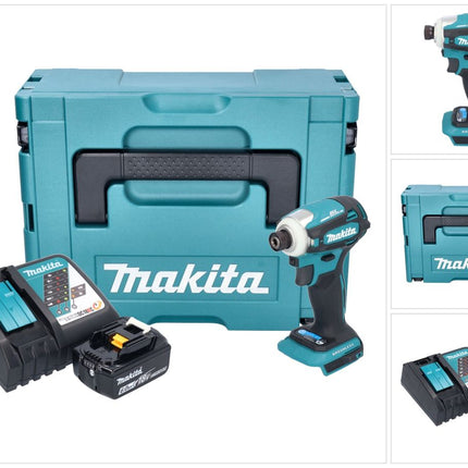 Avvitatore a impulsi a batteria Makita DTD 172 RG1J 18 V 180 Nm 1/4" brushless + 1x batteria ricaricabile 6,0 Ah + caricabatterie + Makpac