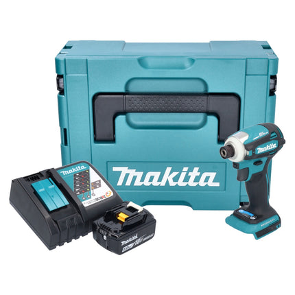 Avvitatore a impulsi a batteria Makita DTD 172 RG1J 18 V 180 Nm 1/4" brushless + 1x batteria ricaricabile 6,0 Ah + caricabatterie + Makpac