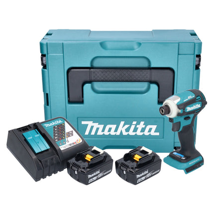 Avvitatore a impulsi a batteria Makita DTD 172 RGJ 18 V 180 Nm 1/4" brushless + 2x batteria ricaricabile 6,0 Ah + caricabatterie + Makpac
