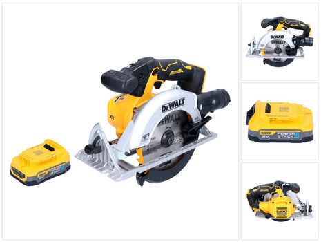 Sierra circular a batería DeWalt DCS 565 N 18 V 165 mm sin escobillas + 1x batería Powerstack 1,7 Ah - sin cargador