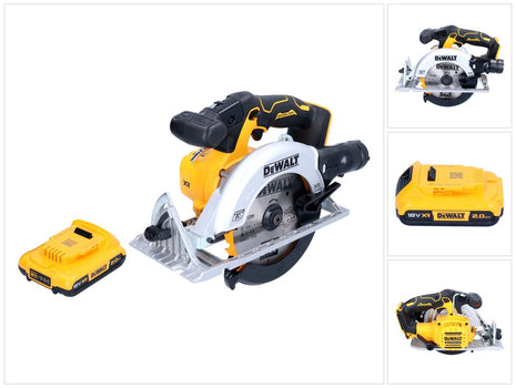 DeWalt DCS 565 N Akku Handkreissäge 18 V 165 mm Brushless + 1x Akku 2,0 Ah - ohne Ladegerät