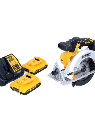 DeWalt DCS 565 D2 Akku Handkreissäge 18 V 165 mm Brushless + 2x Akku 2,0 Ah + Ladegerät