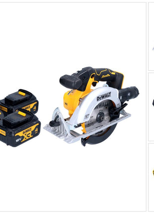 Scie circulaire sur batterie DeWalt DCS 565 M2 18 V 165 mm sans balais + 2x batteries 4,0 Ah + chargeur