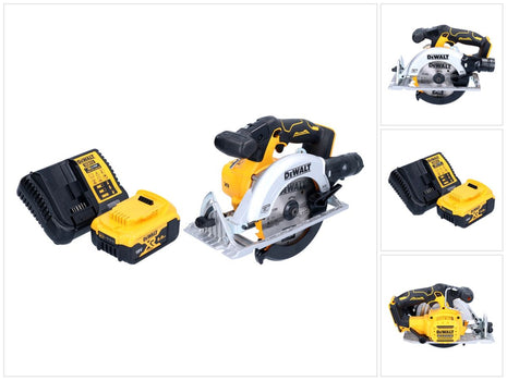 Sierra circular a batería DeWalt DCS 565 P1 18 V 165 mm sin escobillas + 1x batería 5,0 Ah + cargador