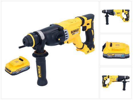 Martillo combinado a batería DeWalt DCH 263 N 18 V 3 J SDS Plus Brushless + 1x batería Powerstack 1,7 Ah - sin cargador