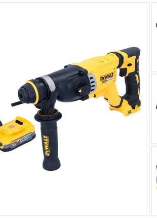 Martillo combinado a batería DeWalt DCH 263 E1 18 V 3 J SDS Plus Brushless + 1x batería Powerstack 1,7 Ah + cargador