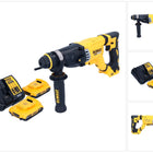 DeWalt DCH 263 D2 Akku Kombihammer 18 V 3 J SDS Plus Brushless + 2x Akku 2,0 Ah + Ladegerät