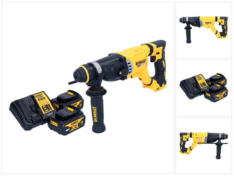 DeWalt DCH 263 M2 Akku Kombihammer 18 V 3 J SDS Plus Brushless + 2x Akku 4,0 Ah + Ladegerät