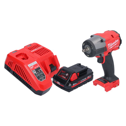 Milwaukee M18 FMTIW2F38-301 Avvitatore a impulsi a batteria 18 V 745 Nm 3/8" brushless + 1x batteria ricaricabile 3,0 Ah + caricatore