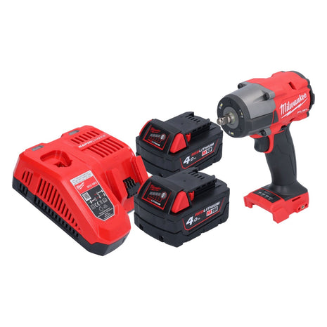 Milwaukee M18 FMTIW2F38-402 Akumulatorowy klucz udarowy 18 V 745 Nm 3/8" bezszczotkowy + 2x akumulator 4,0 Ah + ładowarka