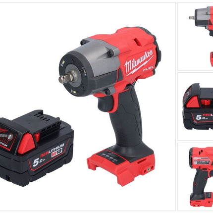Milwaukee M18 FMTIW2F38-501 Avvitatore a impulsi a batteria 18 V 745 Nm 3/8" brushless + 1x batteria ricaricabile 5,0 Ah - senza caricabatterie
