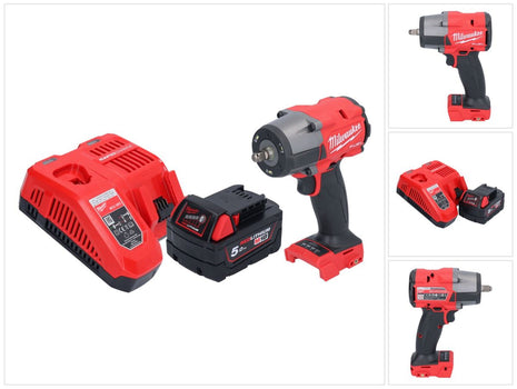 Milwaukee M18 FMTIW2F38-501 llave de impacto inalámbrica 18 V 745 Nm 3/8" sin escobillas + 1x batería 5,0 Ah + cargador