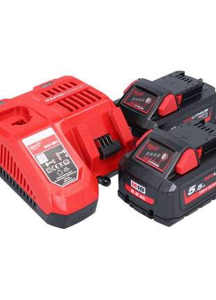 Milwaukee M18 FMTIW2F38-552 Akku Schlagschrauber 18 V 745 Nm 3/8" Brushless + 2x Akku 5,5 Ah + Ladegerät