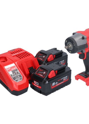 Milwaukee M18 FMTIW2F38-802 Cordless impact wrench 18 V 745 Nm 3/8" brushless + 2x rechargeable battery 8.0 Ah + charger