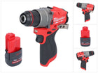 Taladro percutor inalámbrico Milwaukee M12 FPD2-251 12 V 45 Nm sin escobillas + 1x batería 2,5 Ah - sin cargador