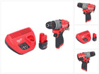 Milwaukee M12 FPD2-251 akumulatorowa wiertarka udarowa 12 V 45 Nm bezszczotkowa + 1x akumulator 2,5 Ah + ładowarka