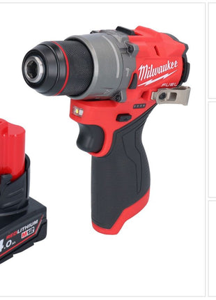 Milwaukee M12 FPD2-401 Perceuse-visseuse à percussion sans fil 12 V 45 Nm Brushless + 1x batterie 4,0 Ah - sans chargeur