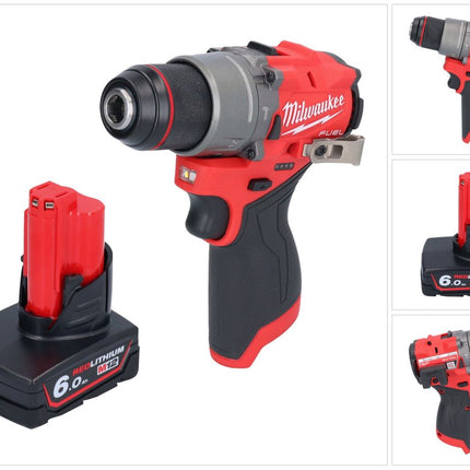 Milwaukee M12 FPD2-601 Akku Schlagbohrschrauber 12 V 45 Nm Brushless + 1x Akku 6,0 Ah - ohne Ladegerät