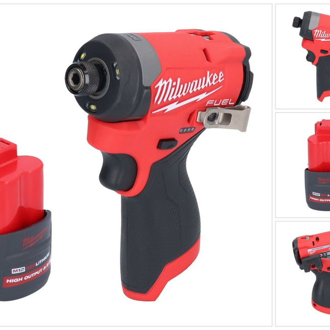 Avvitatore a impulsi a batteria Milwaukee M12 FID2-251 12 V 170 Nm 1/4" brushless + 1x batteria ricaricabile 2,5 Ah - senza caricabatterie
