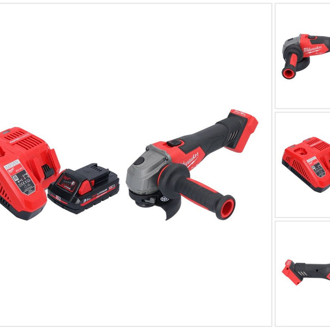 Milwaukee M18 FSAG115X-301 Smerigliatrice angolare a batteria 18 V 115 mm brushless + 1x batteria ricaricabile 3,0 Ah + caricatore