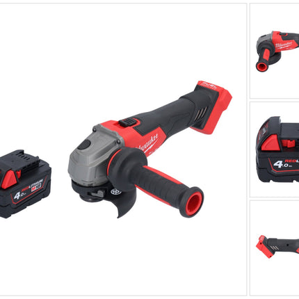 Milwaukee M18 FSAG115X 401 Akku Winkelschleifer 18 V 115 mm Brushless 1x Akku 4 0 Ah ohne Ladegeraet 0 - toolbrothers