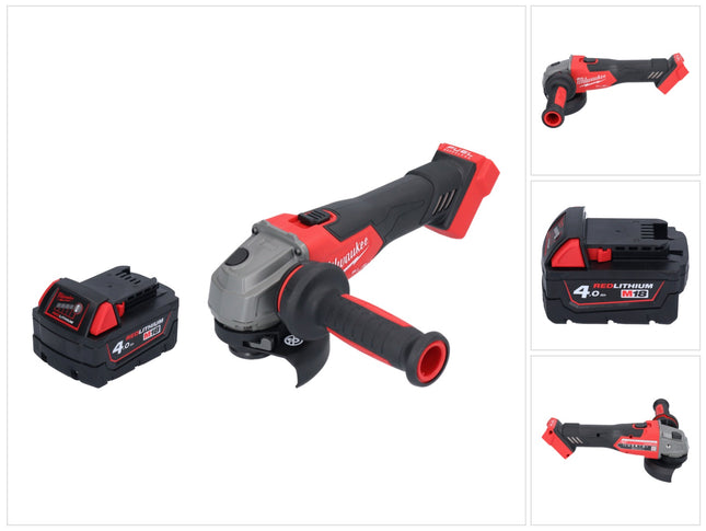 Milwaukee M18 FSAG115X 401 Akku Winkelschleifer 18 V 115 mm Brushless 1x Akku 4 0 Ah ohne Ladegeraet 0 - toolbrothers